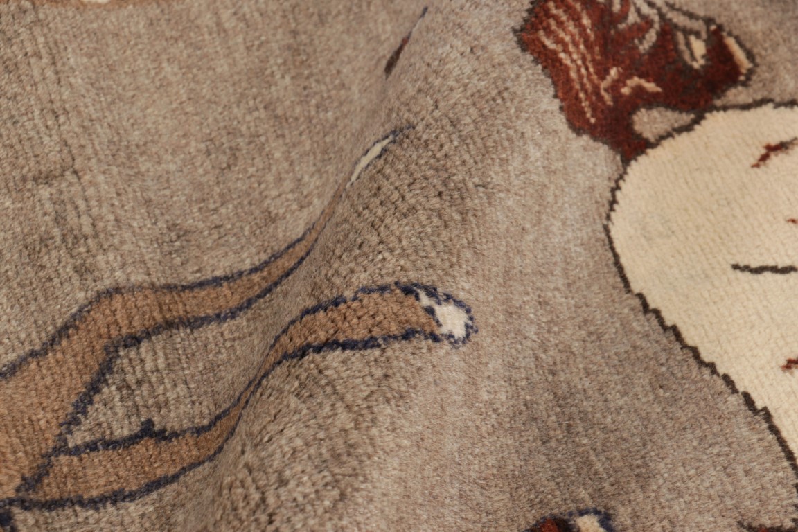 Vintage Gabbeh Pictorial Rug