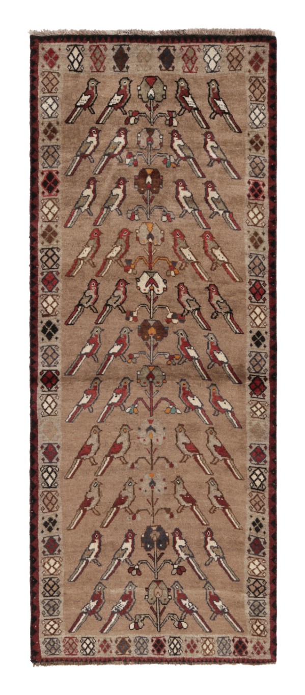 Vintage Gabbeh Pictorial Rug