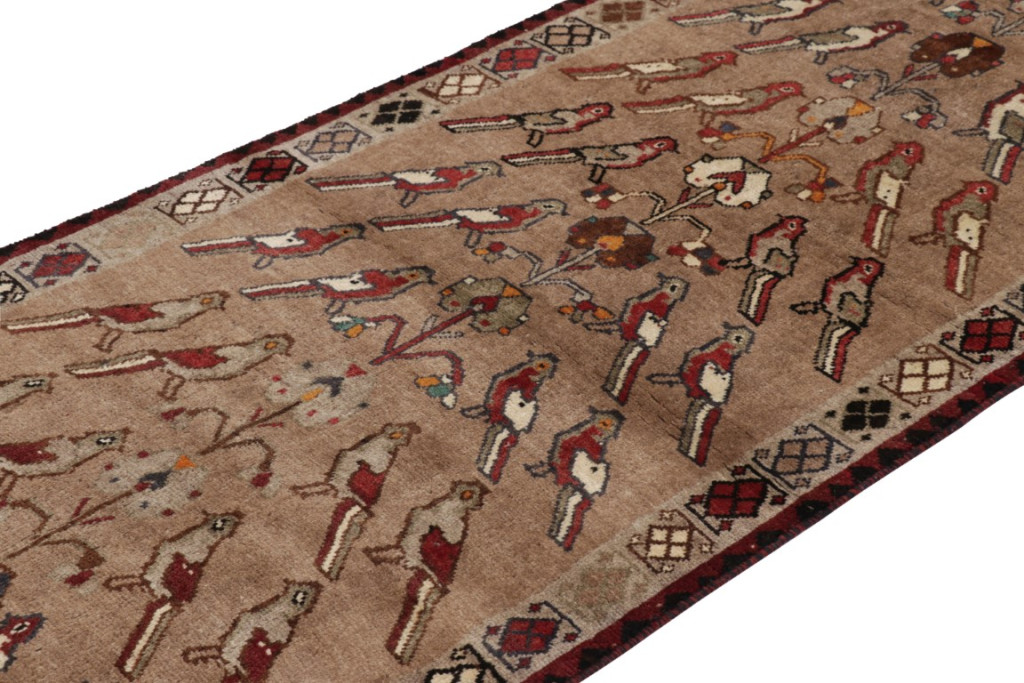 Vintage Gabbeh Pictorial Rug