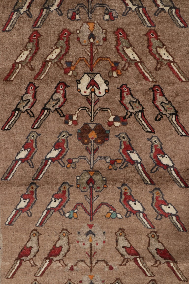 Vintage Gabbeh Pictorial Rug