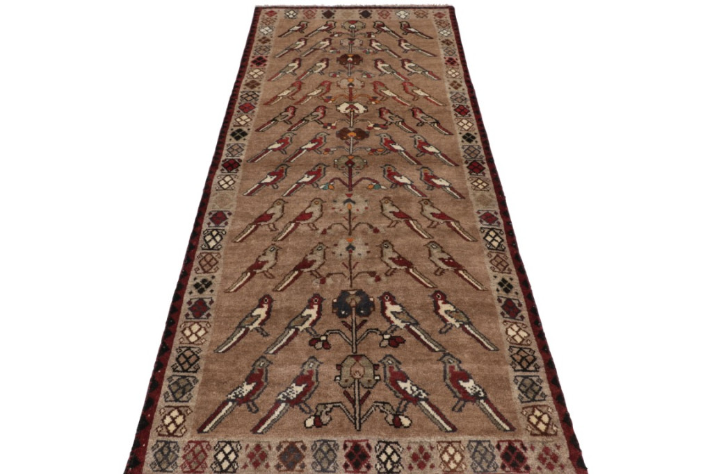 Vintage Gabbeh Pictorial Rug