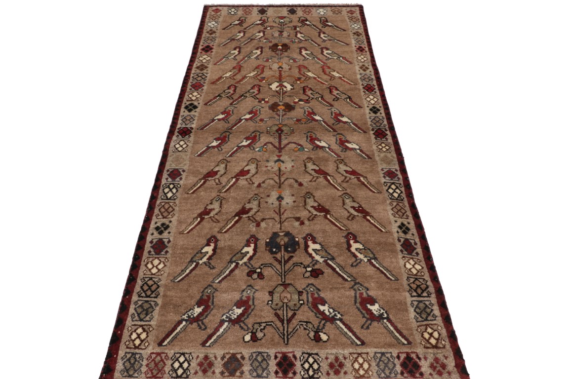 Vintage Gabbeh Pictorial Rug