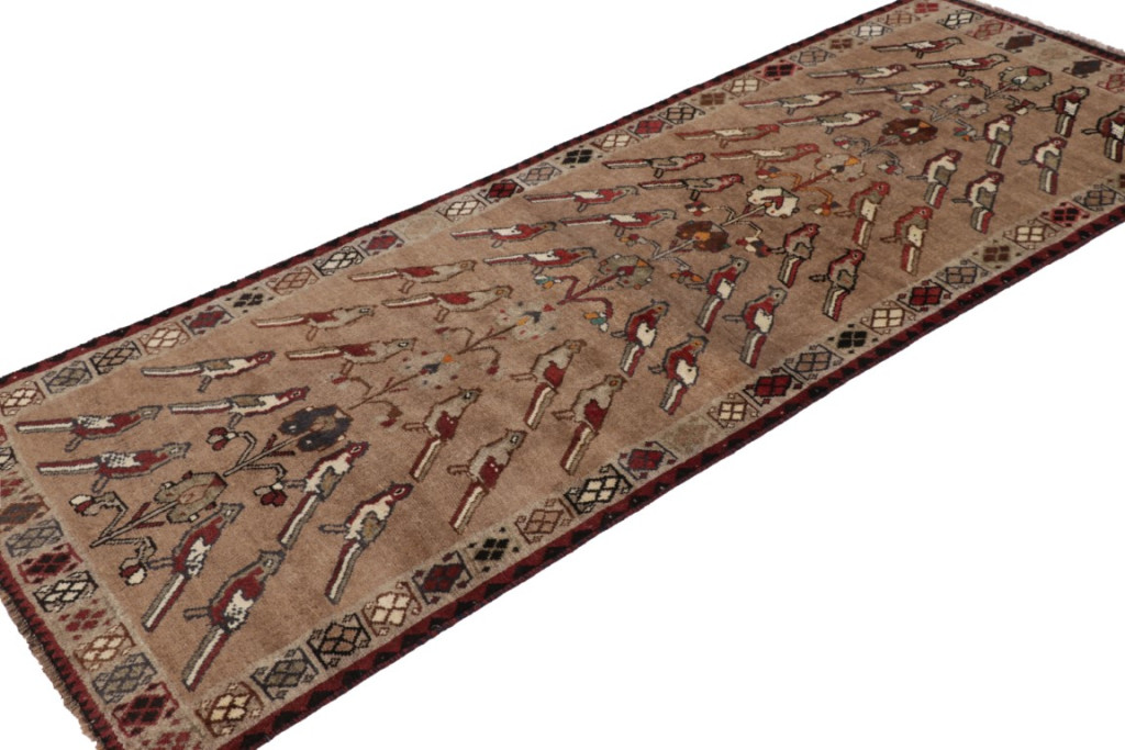 Vintage Gabbeh Pictorial Rug