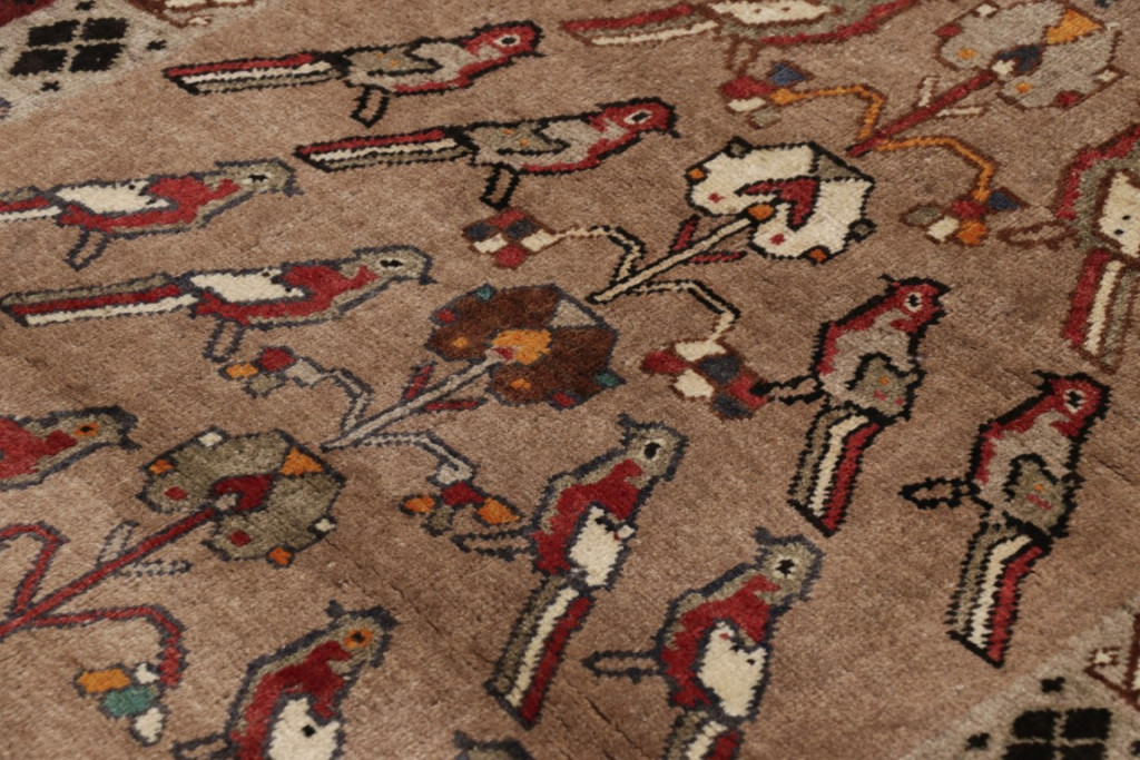 Vintage Gabbeh Pictorial Rug