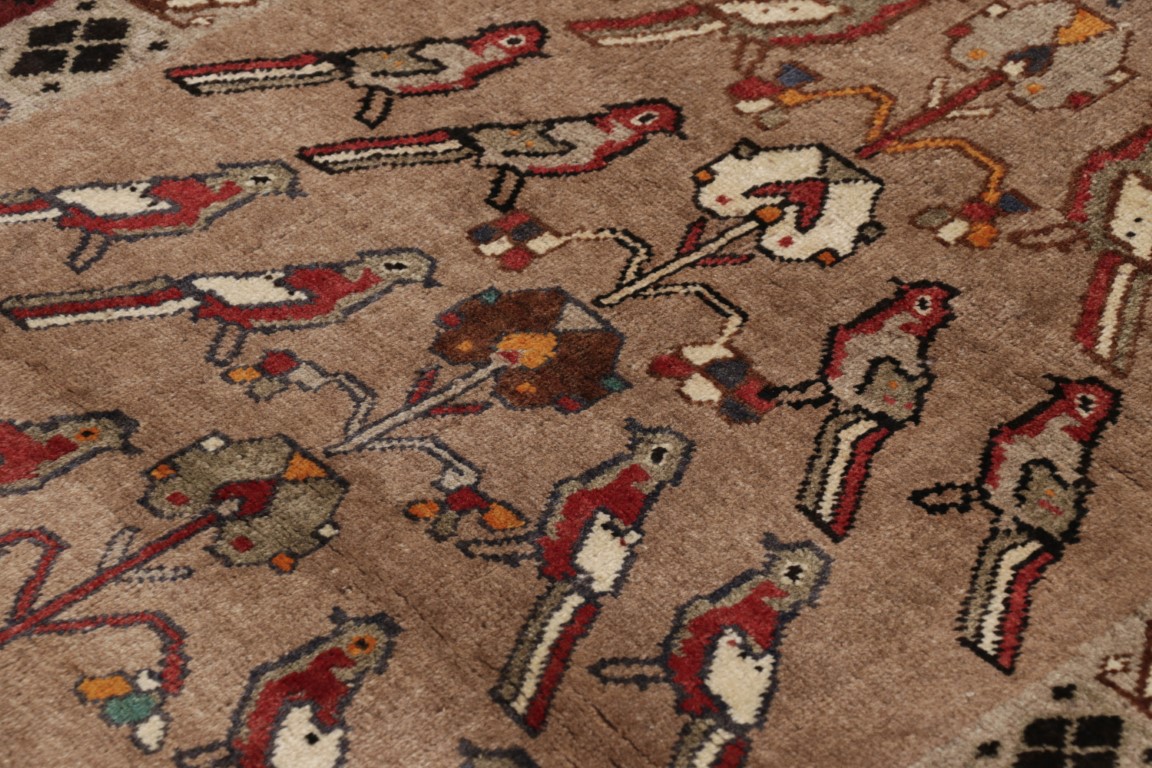 Vintage Gabbeh Pictorial Rug