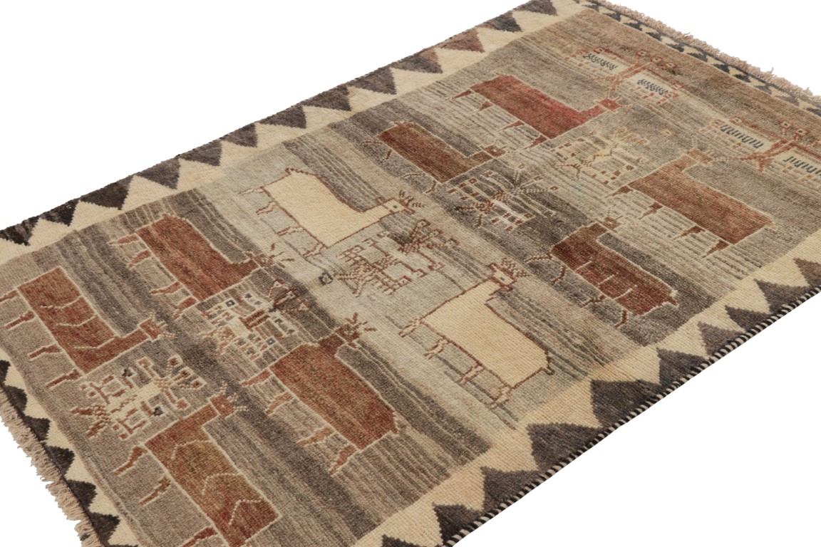 Vintage Gabbeh Geometric Rug