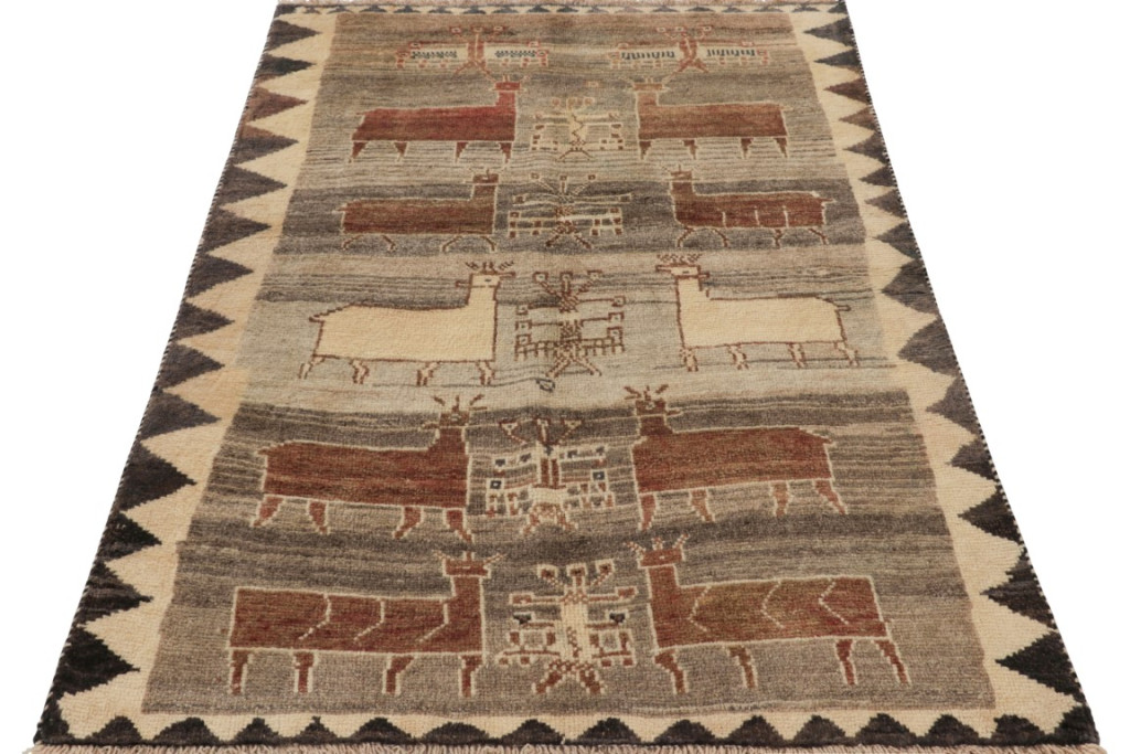 Vintage Gabbeh Geometric Rug