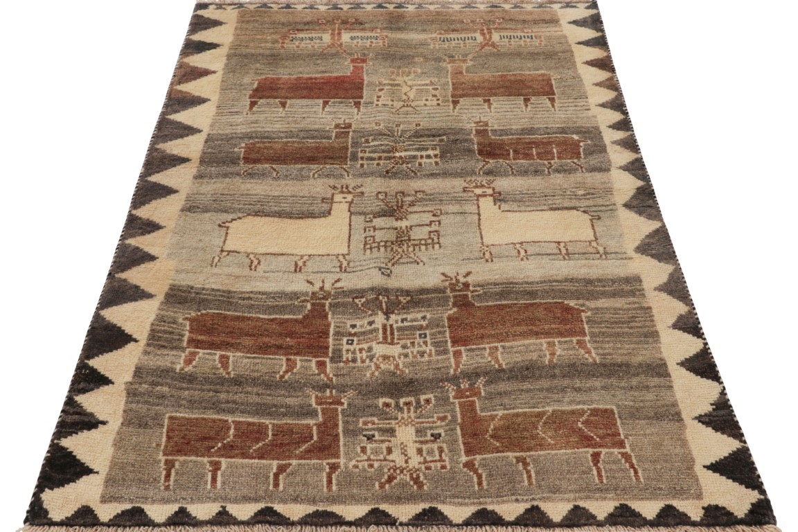 Vintage Gabbeh Geometric Rug