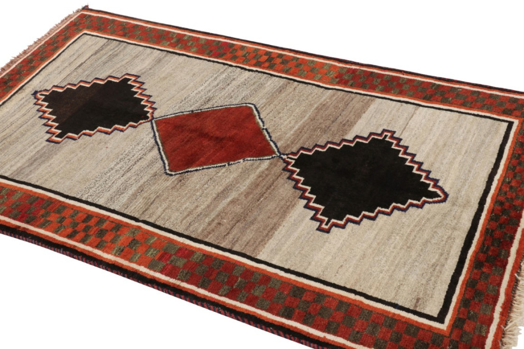 Vintage Gabbeh Geometric Rug