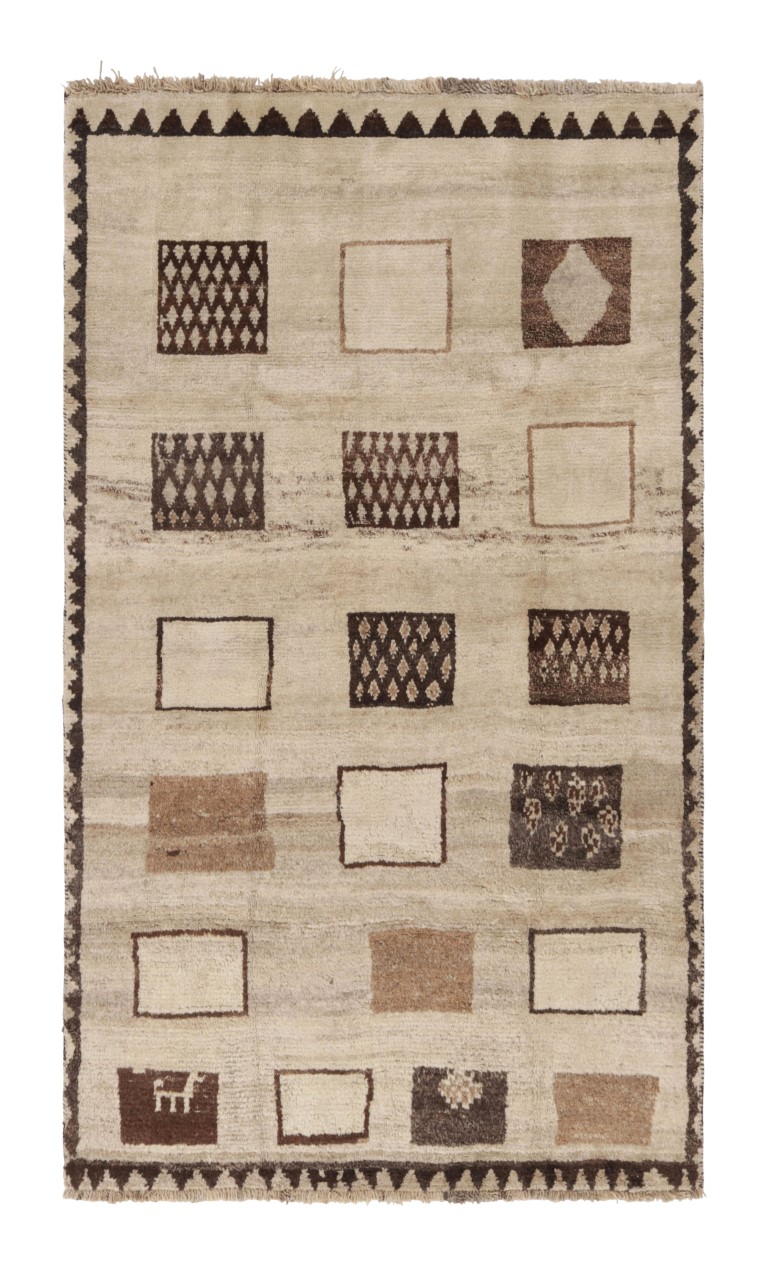 Vintage Gabbeh Geometric Rug