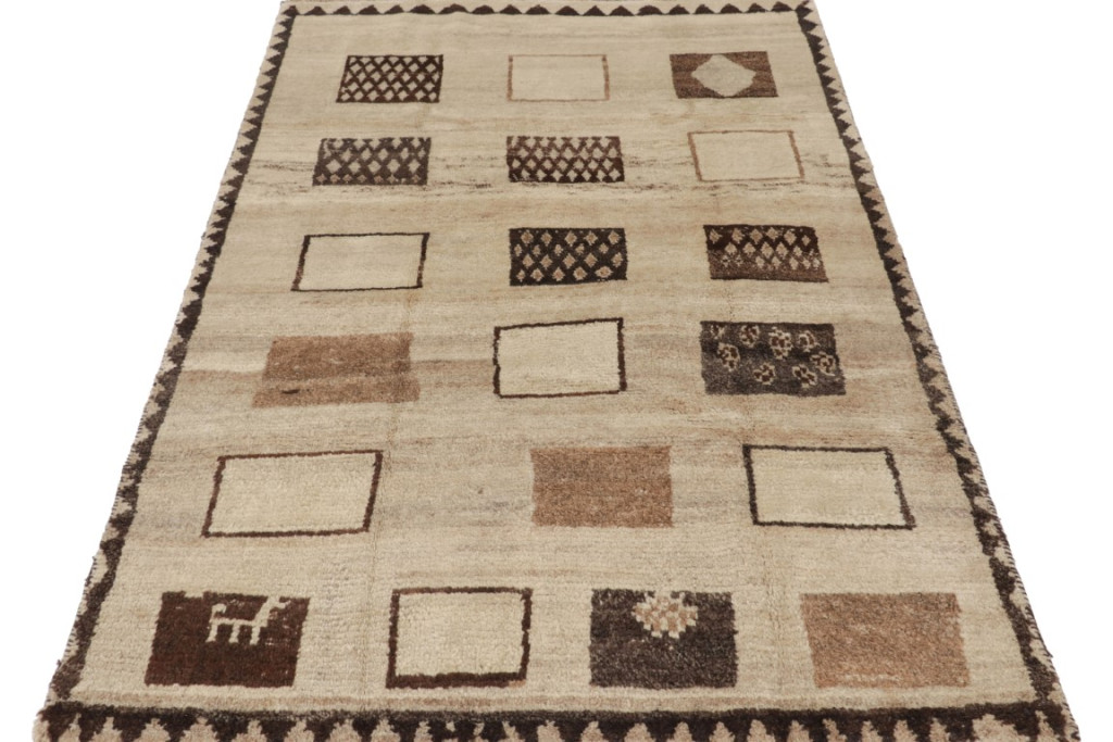 Vintage Gabbeh Geometric Rug