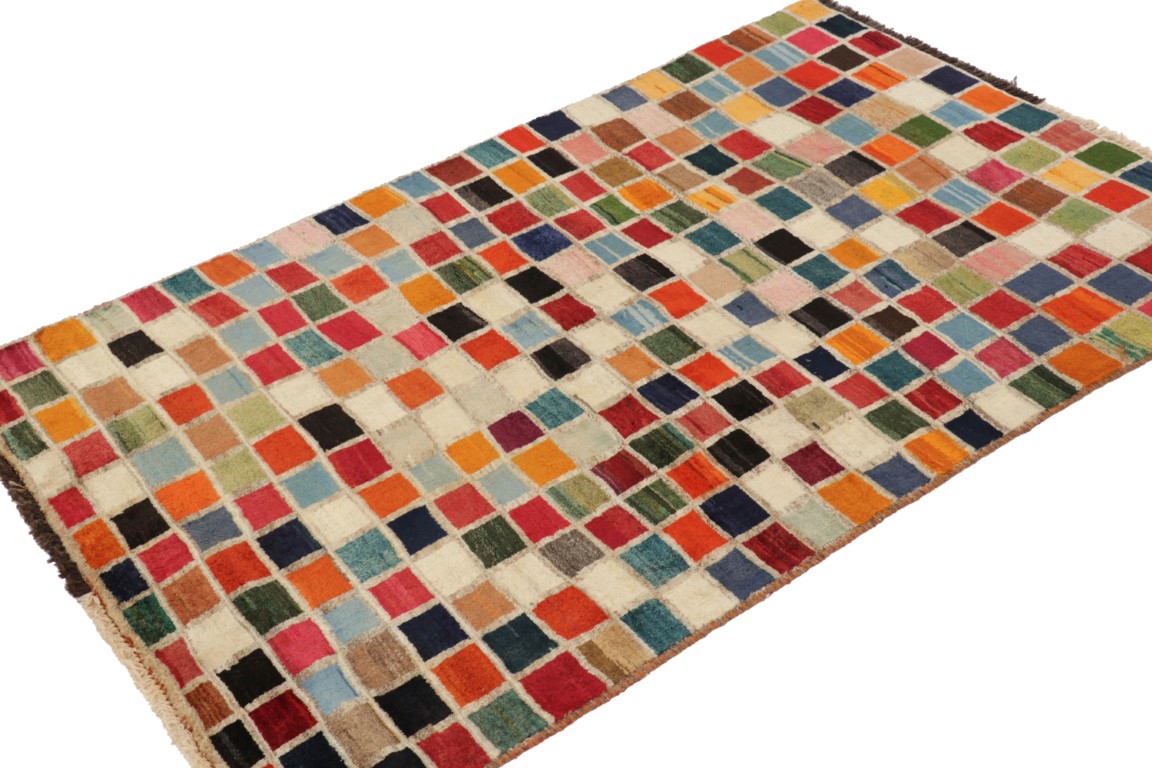 Vintage Gabbeh Geometric Rug
