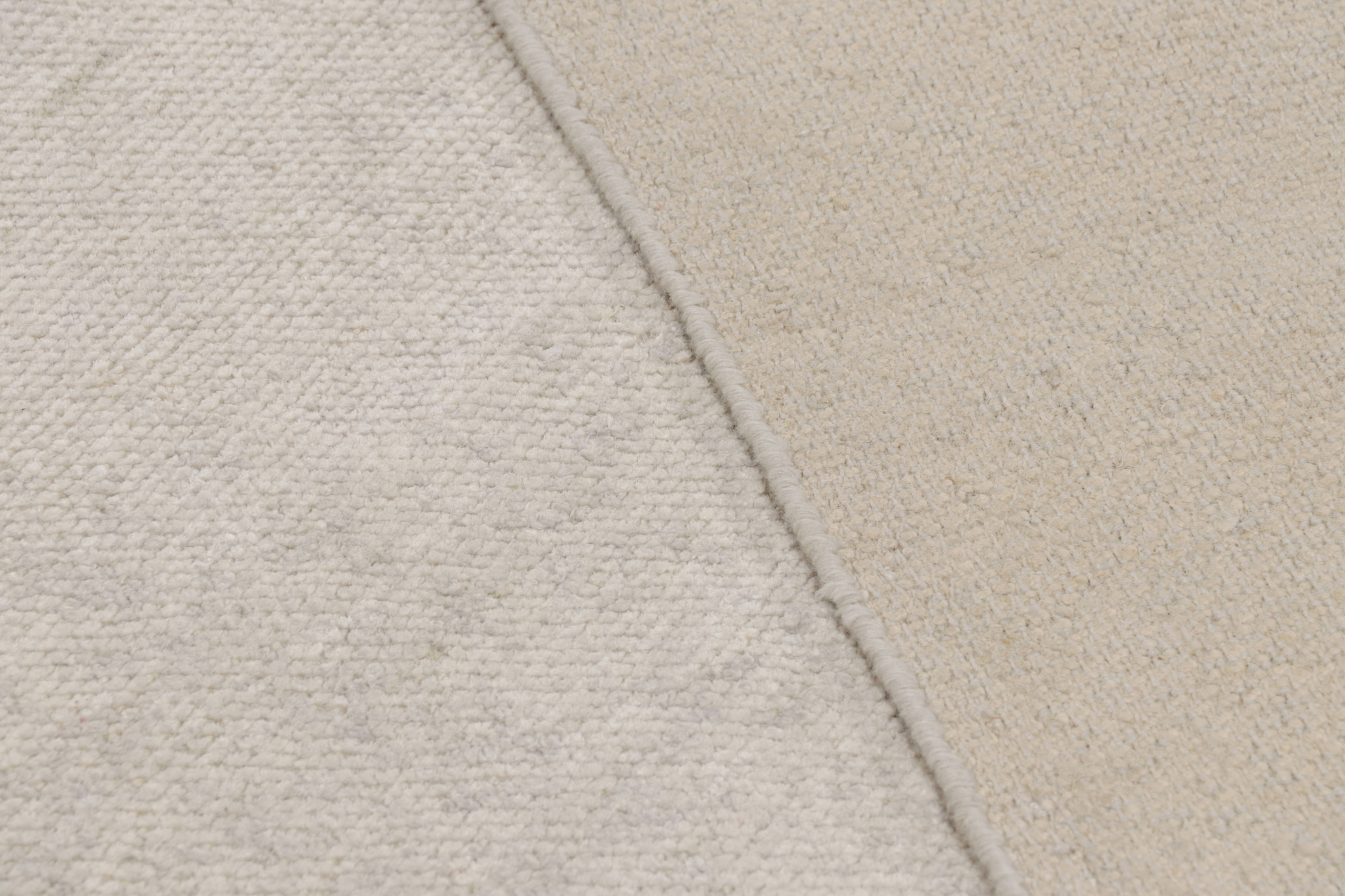 Rug & Kilim’s Oversized Contemporary Textural Solid Rug in Ivory Tones