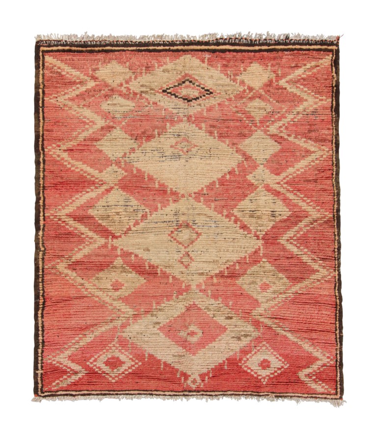 Vintage Moroccan Geometric Rug