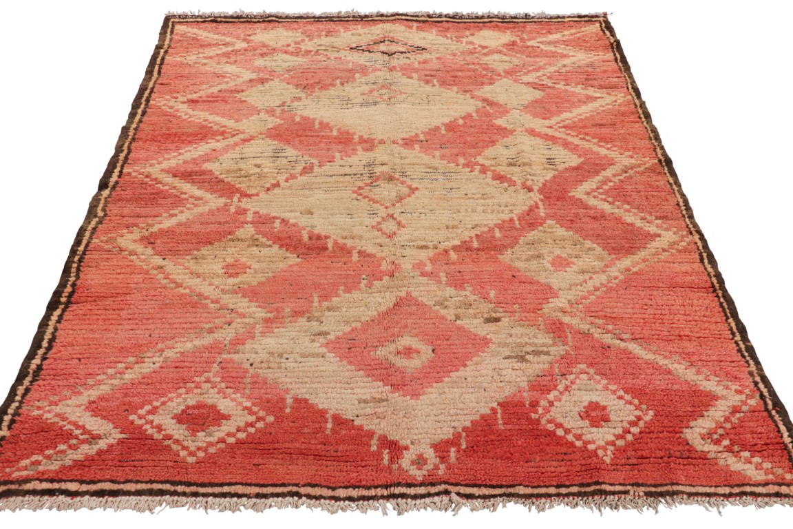 Vintage Moroccan Geometric Rug