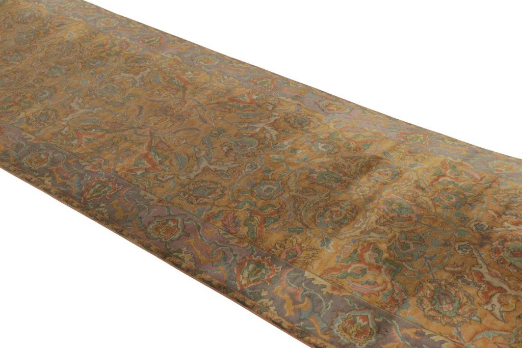 Antique Indian Polonaise Rug Extra-Long Runner