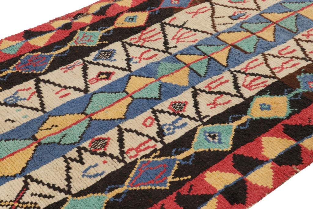 Vintage Moroccan Geometric Rug
