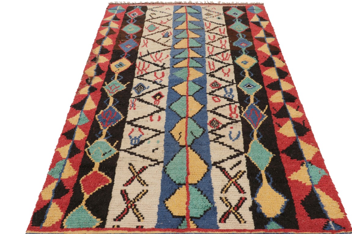 Vintage Moroccan Geometric Rug