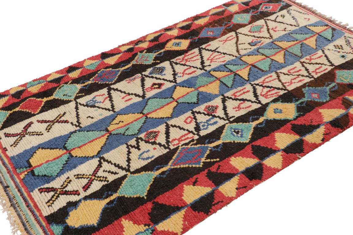 Vintage Moroccan Geometric Rug