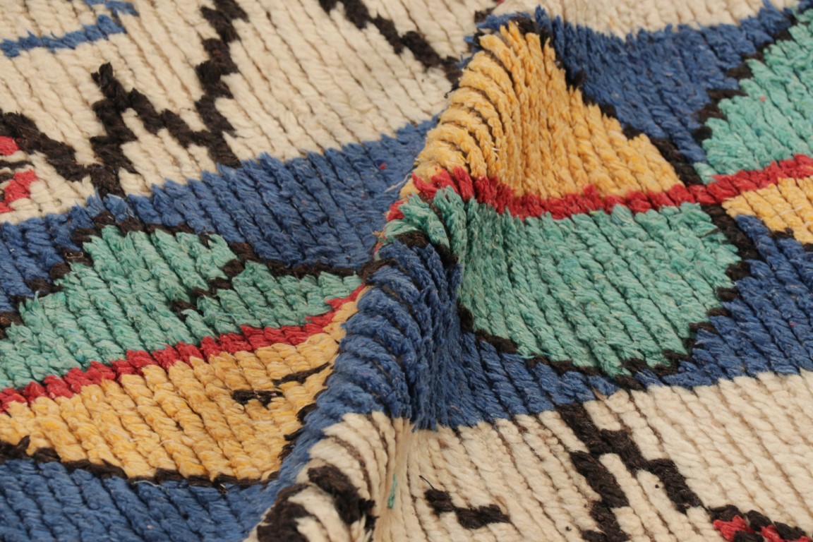 Vintage Moroccan Geometric Rug