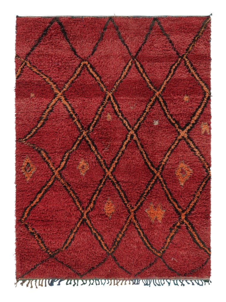 Vintage Moroccan Geometric Rug