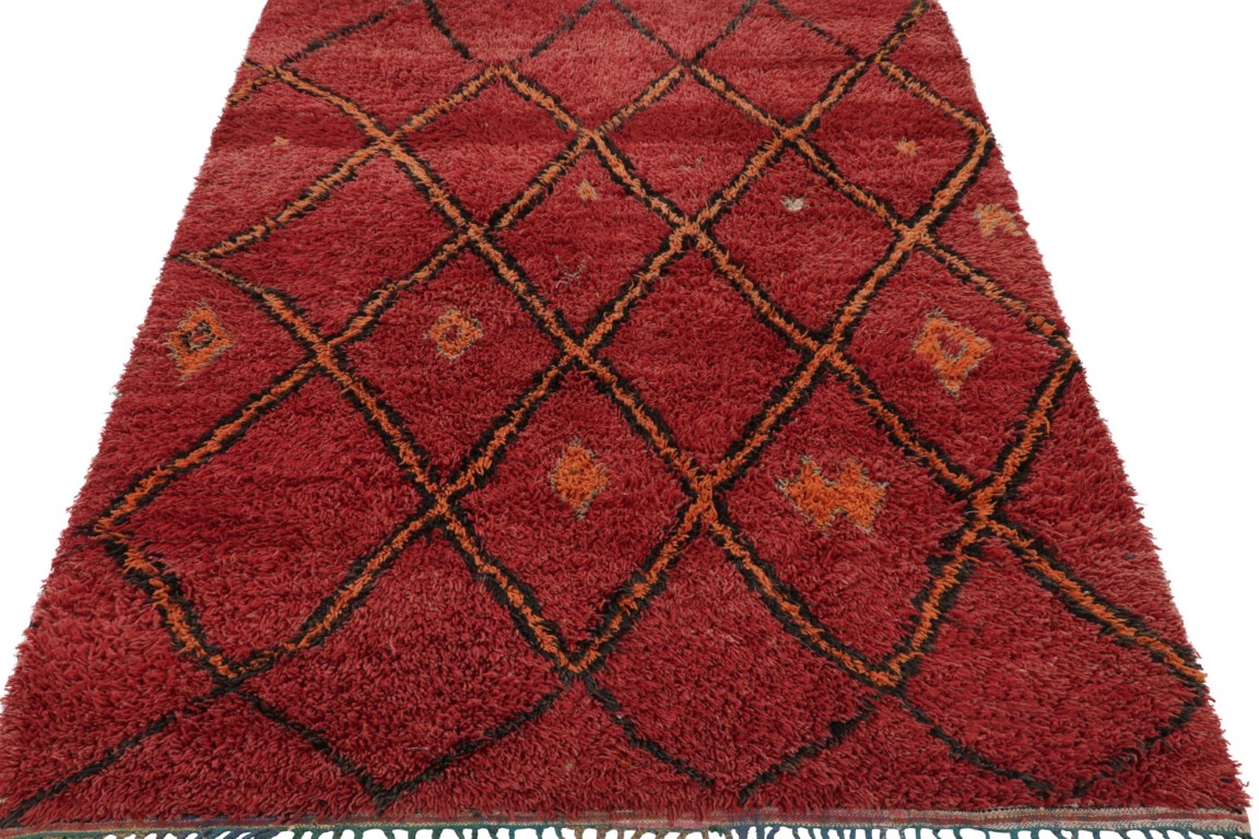 Vintage Moroccan Geometric Rug