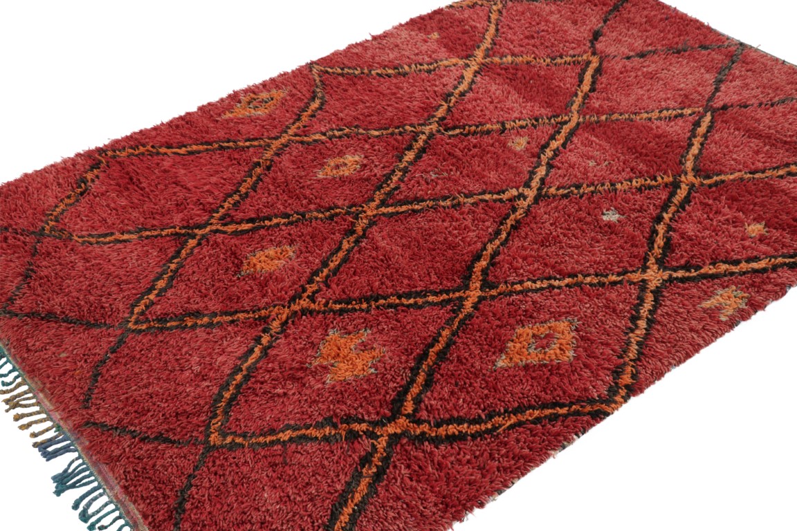 Vintage Moroccan Geometric Rug