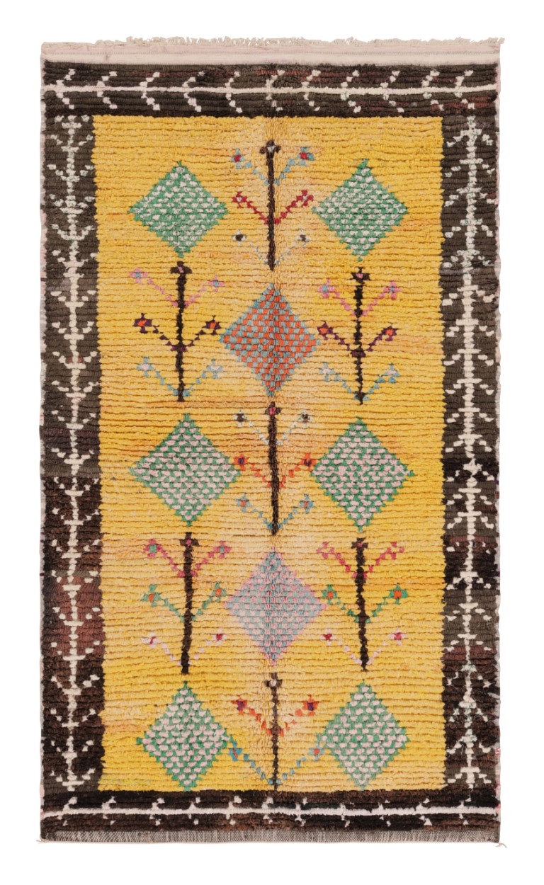 Vintage Moroccan Geometric Rug