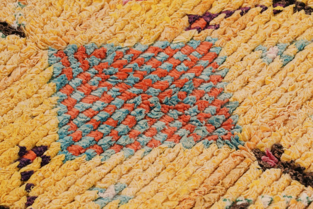 Vintage Moroccan Geometric Rug