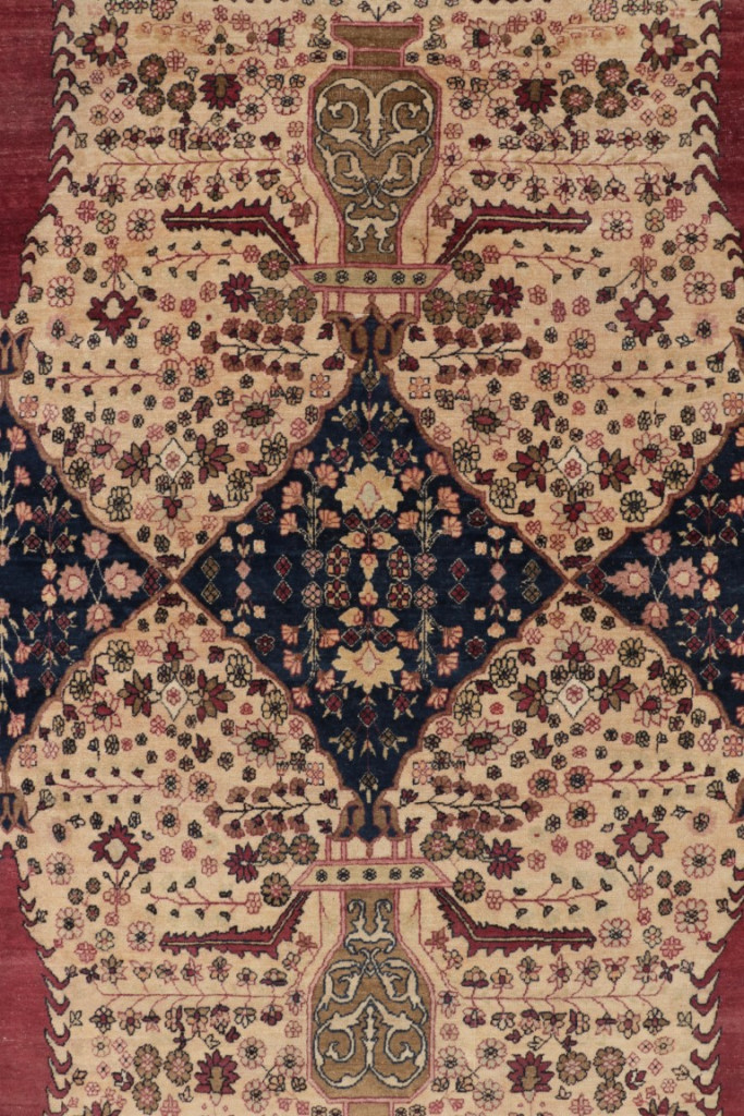 Oversized Antique Kerman Persian Floral Rug