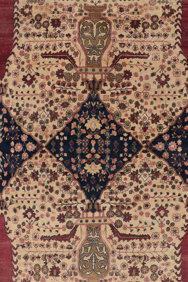 Oversized Antique Kerman Persian Floral Rug