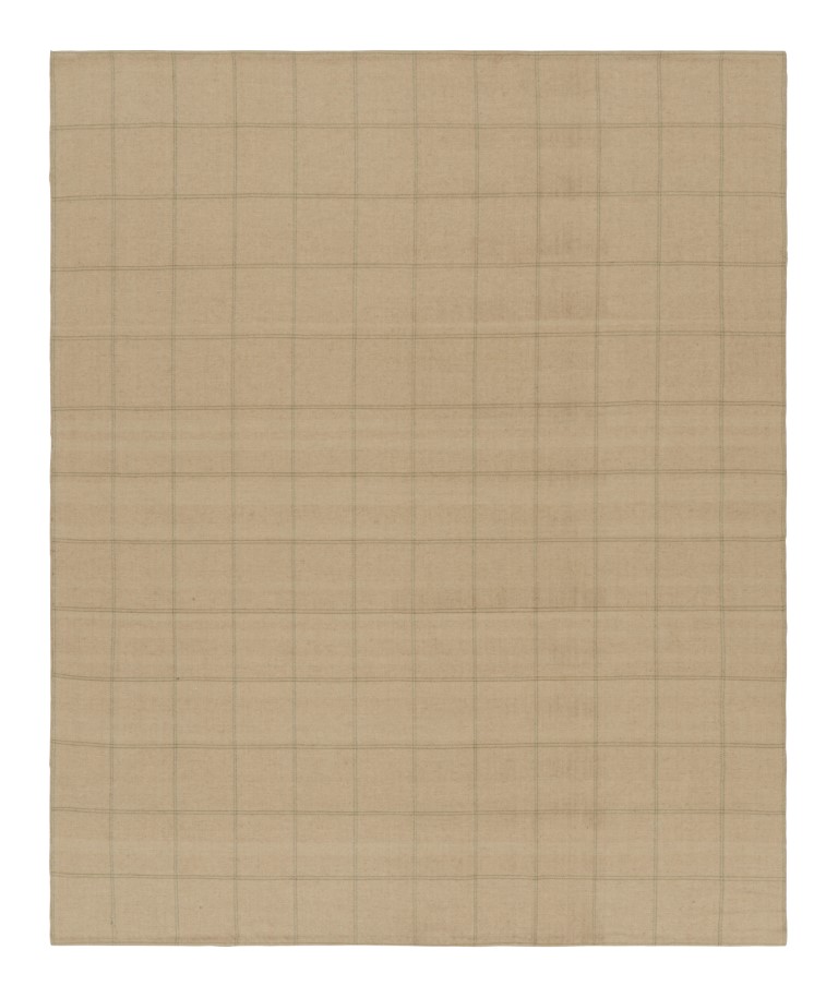 Modern Custom Rug, Geometric Flatweave