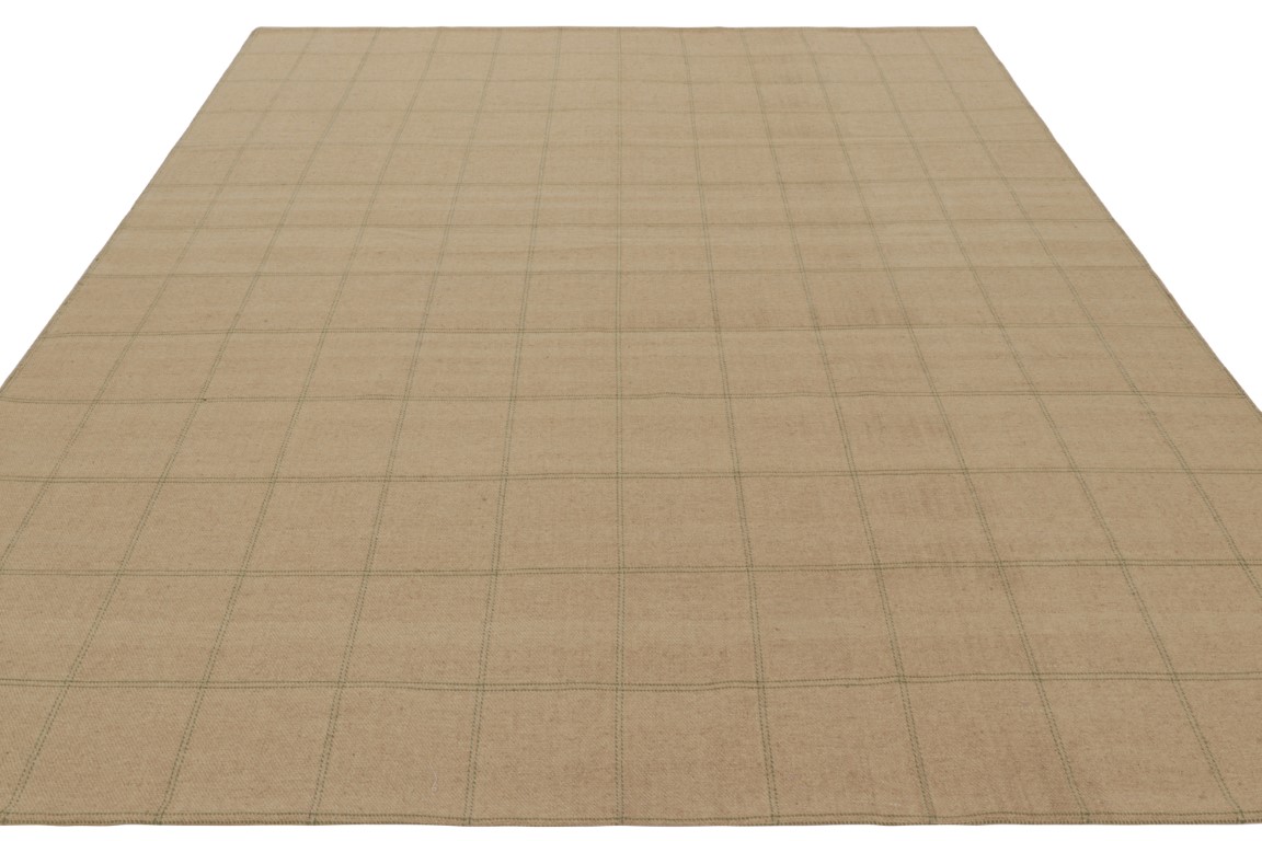 Modern Custom Rug, Geometric Flatweave