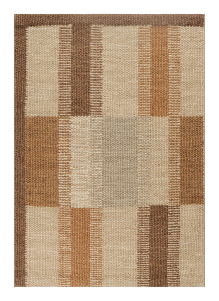 Swedish Flatweave Scandinavian Custom Rug Sample, Geometric