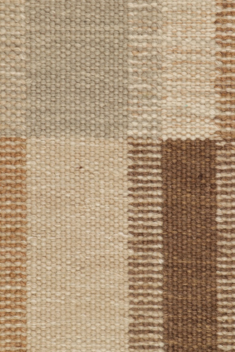 Swedish Flatweave Scandinavian Custom Rug Sample, Geometric