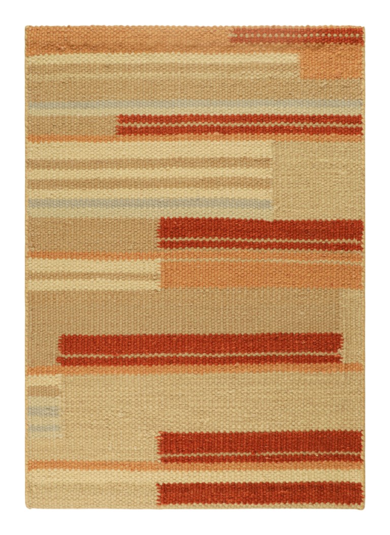 Swedish Flatweave Scandinavian Custom Rug Sample, Striped