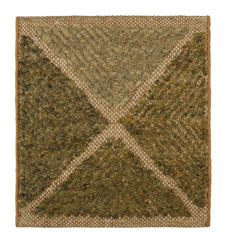 Scandinavian Textural Flatweave Custom Rug Sample, Geometric