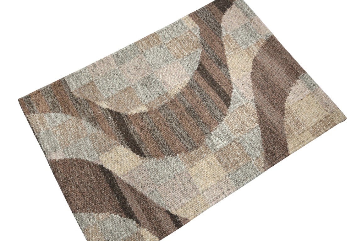 Swedish Flatweave Scandinavian Custom Rug Sample, Geometric