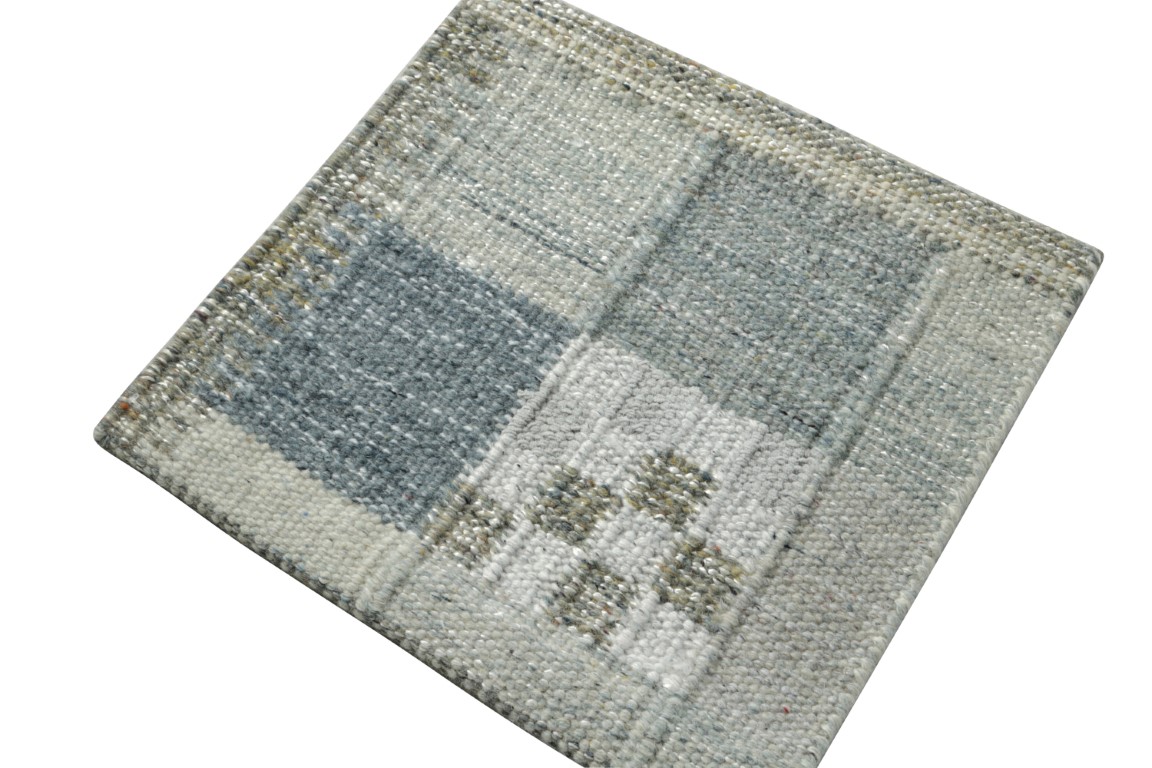 Swedish Flatweave Scandinavian Custom Rug Sample, Geometric