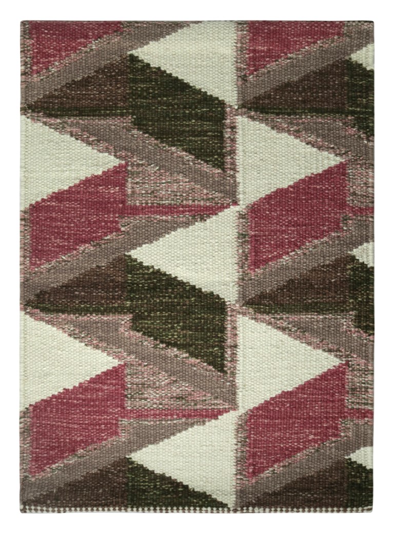Swedish Flatweave Scandinavian Custom Rug Sample, Geometric