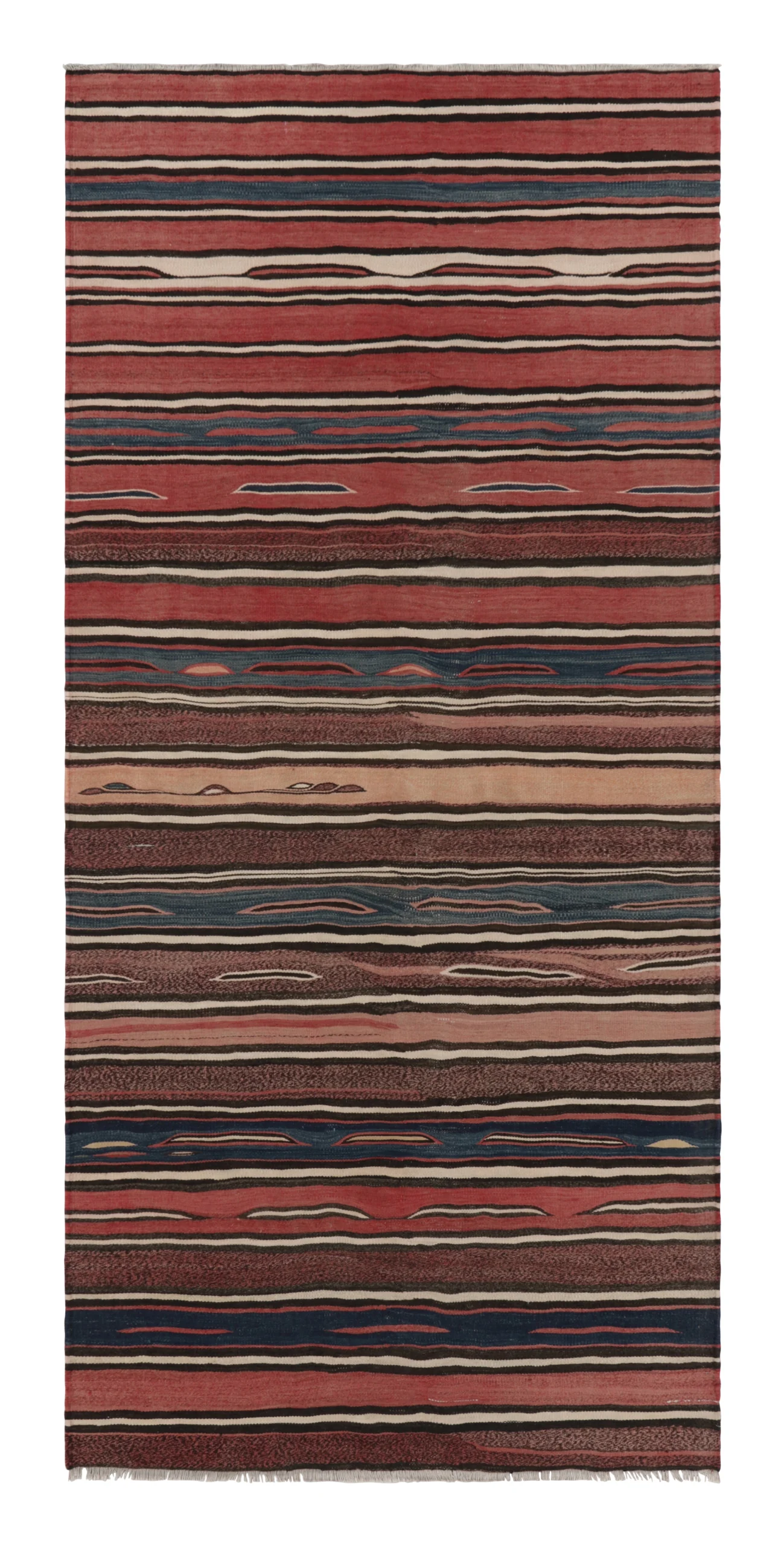 Vintage Heriz Striped Kilim