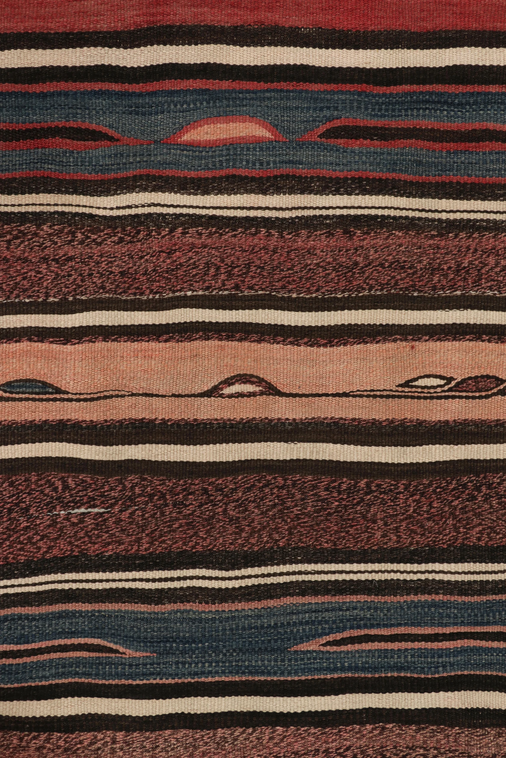 Vintage Heriz Striped Kilim