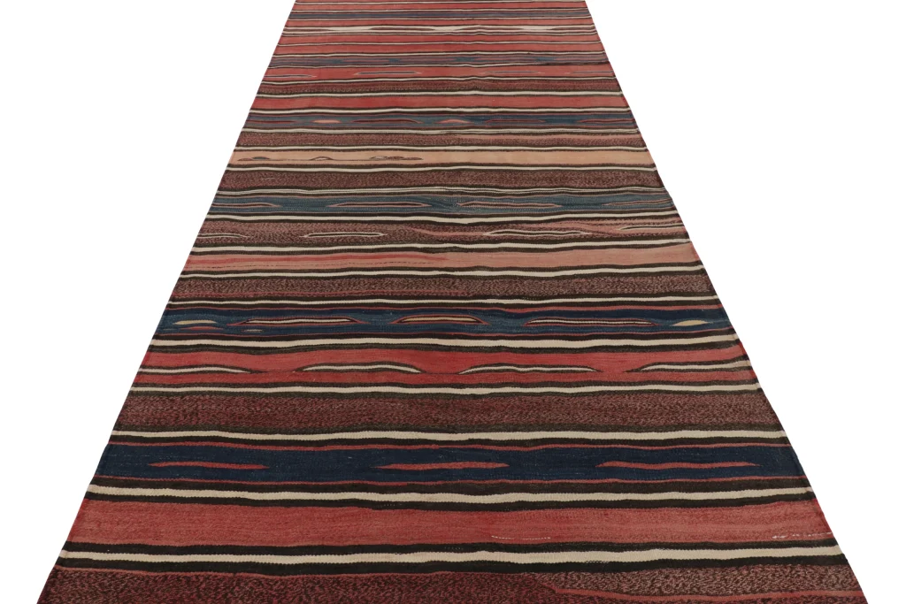 Vintage Heriz Striped Kilim