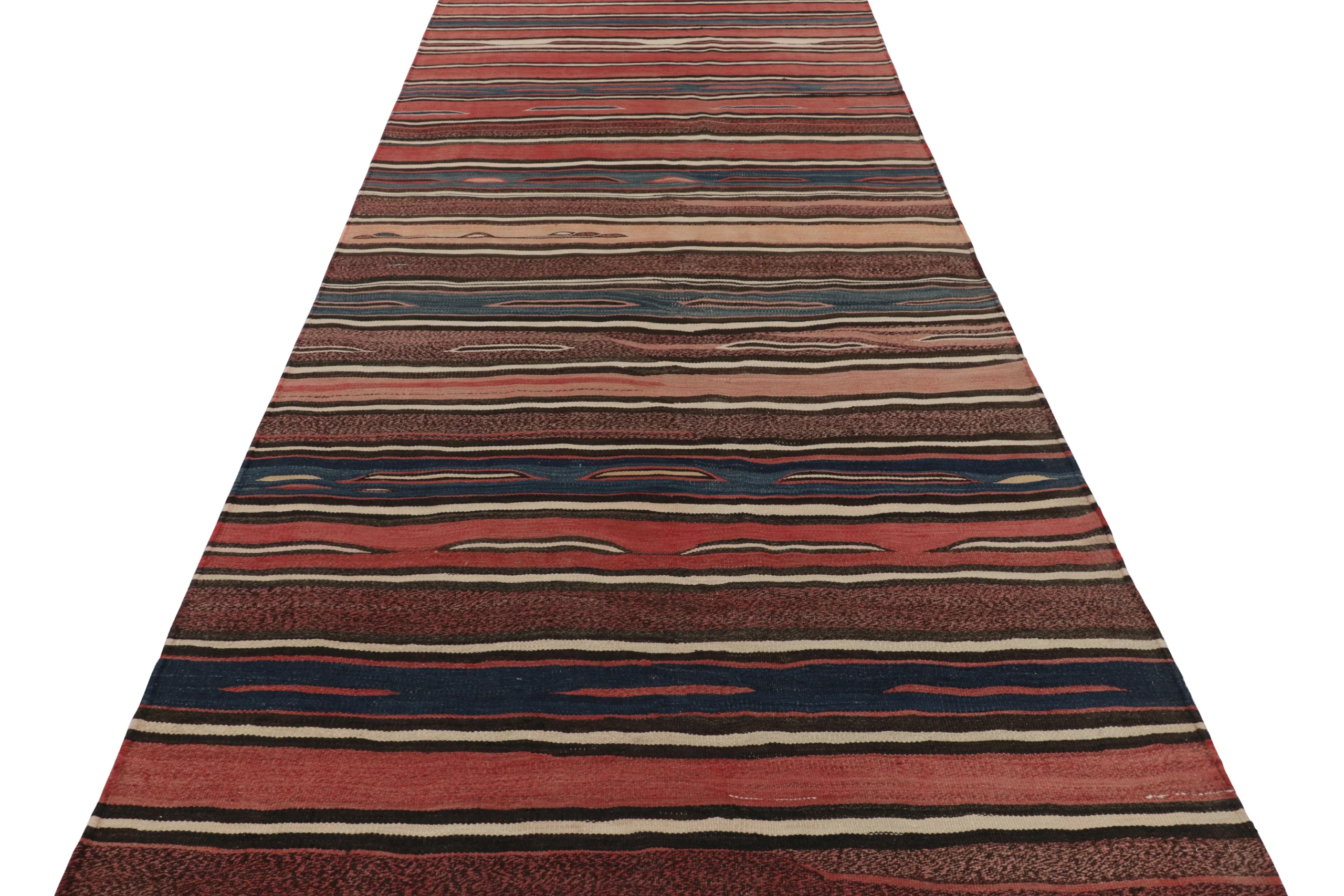 Vintage Heriz Striped Kilim