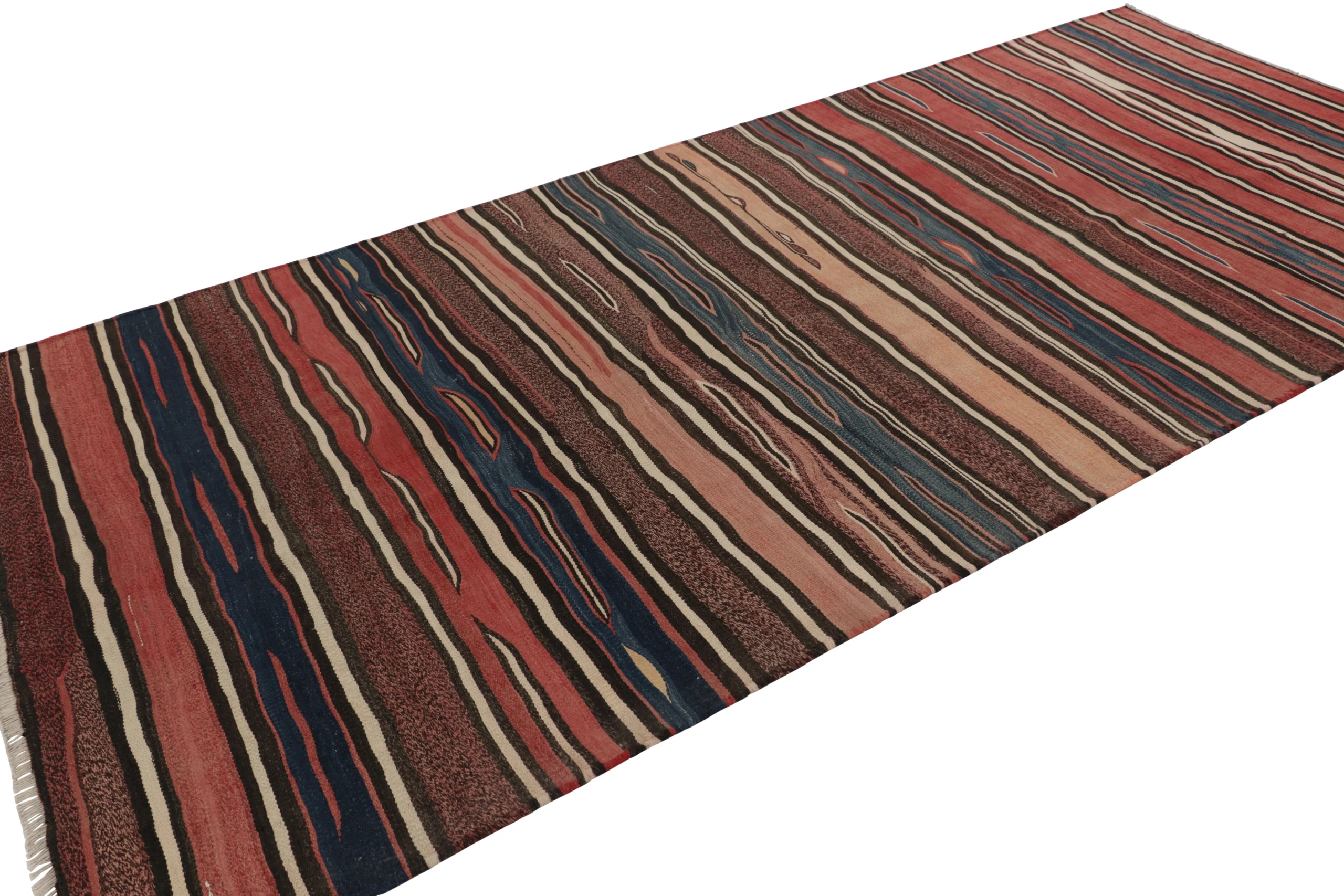 Vintage Heriz Striped Kilim