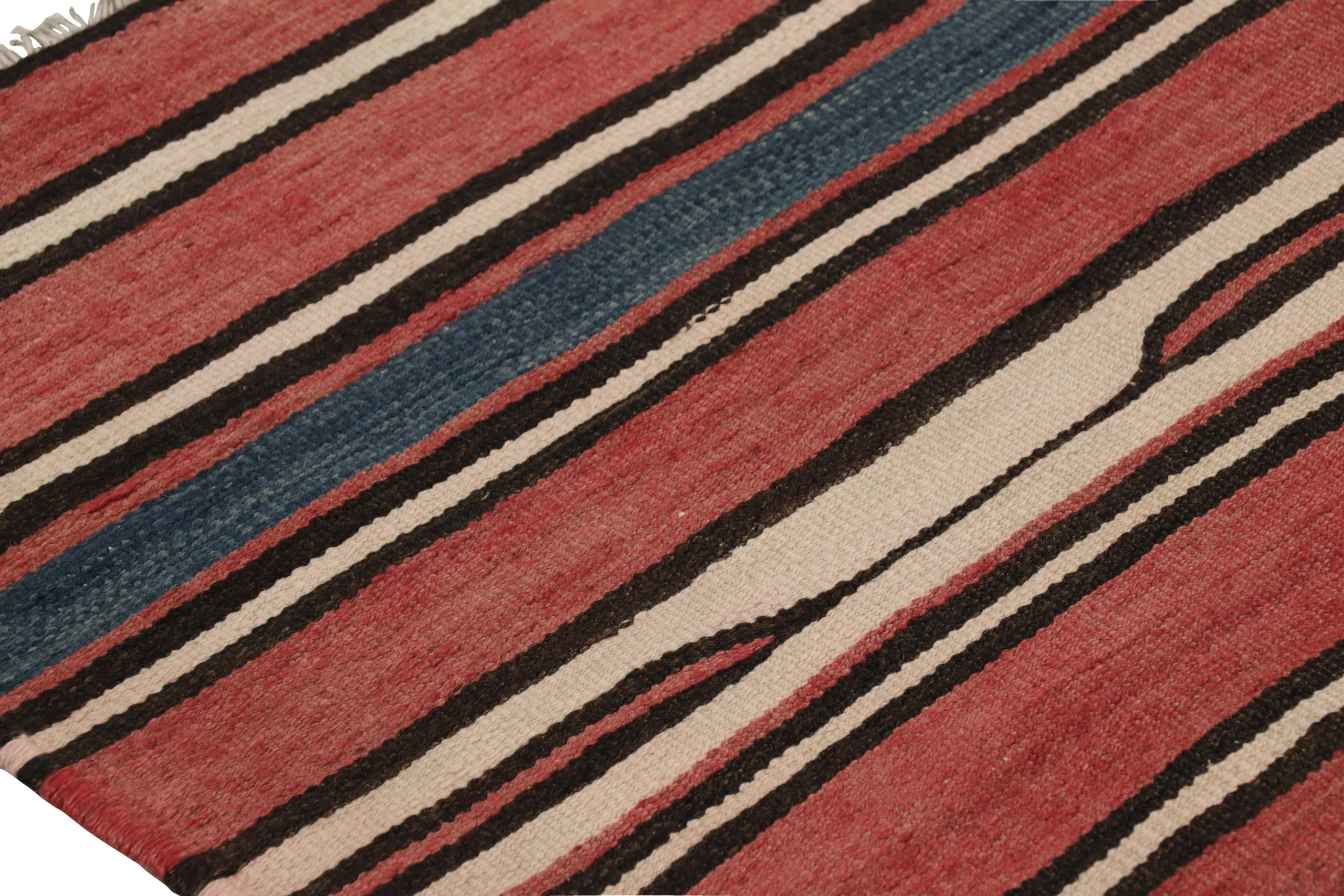 Vintage Heriz Striped Kilim