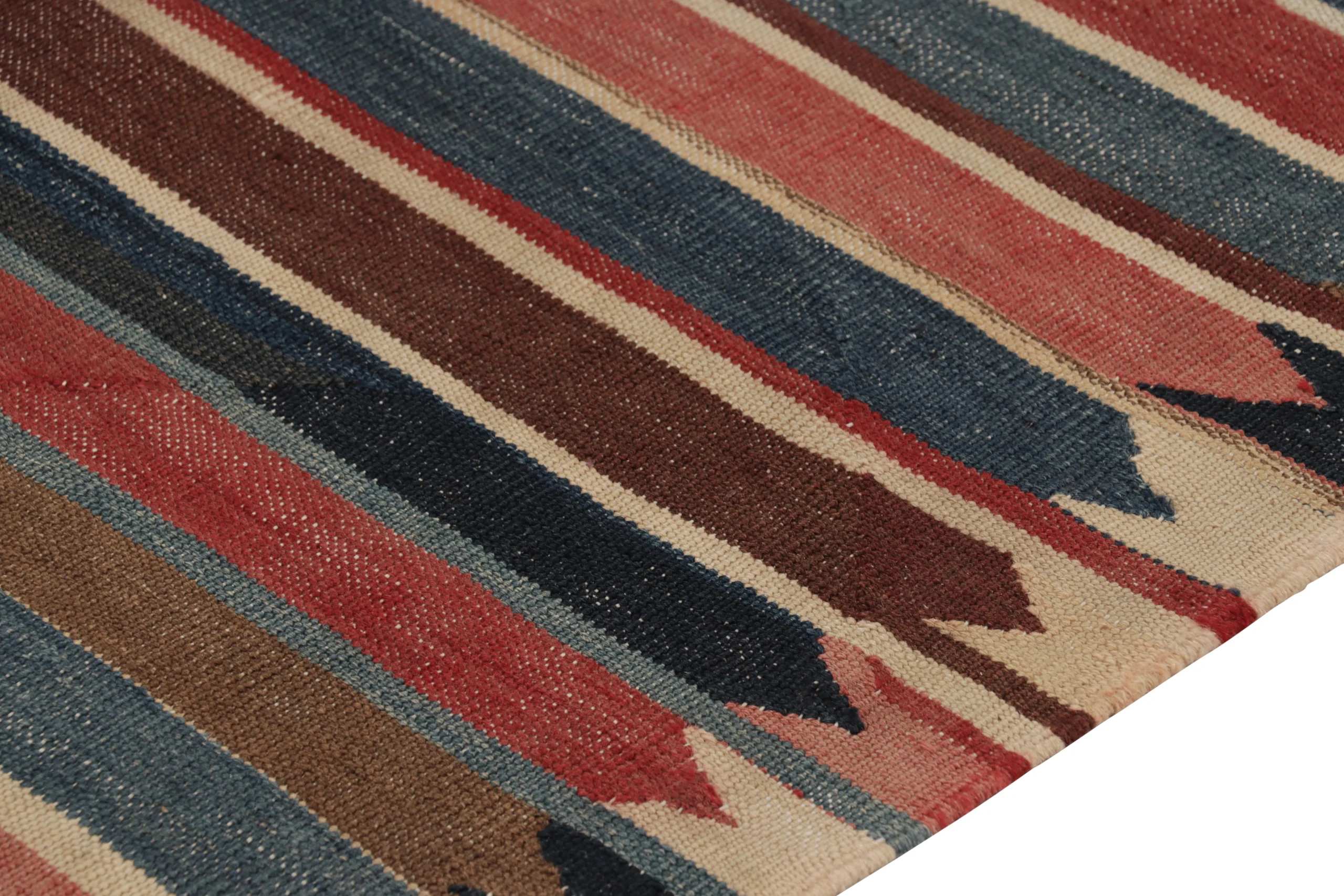 Vintage Heriz Striped Kilim