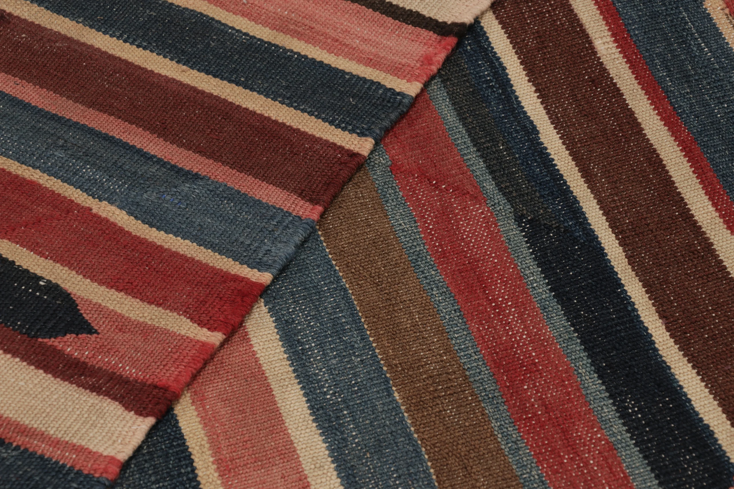 Vintage Heriz Striped Kilim