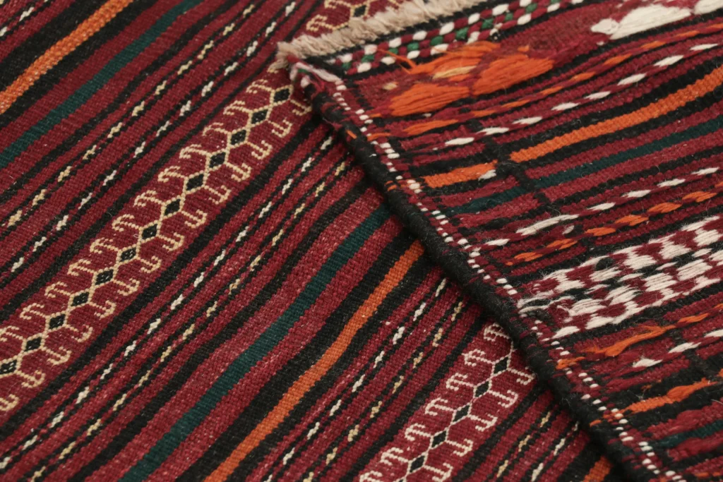 Vintage Ghochan Striped Kilim