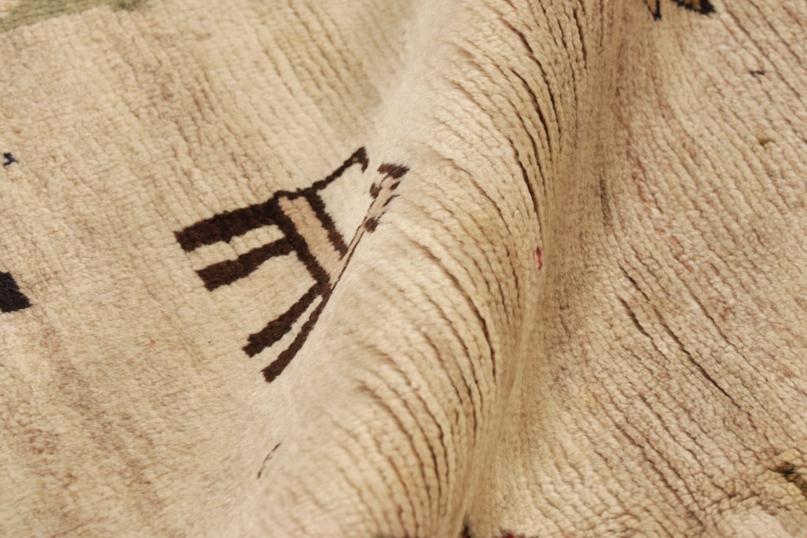 Vintage Gabbeh Pictorial Rug